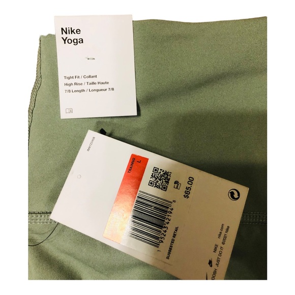 Nike women’s dry fit green yoga training leggings size large brand new - Picture 15 of 16